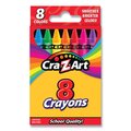 Cra-Z-Art Crayons, 8 Assorted Colors, PK8 1021248